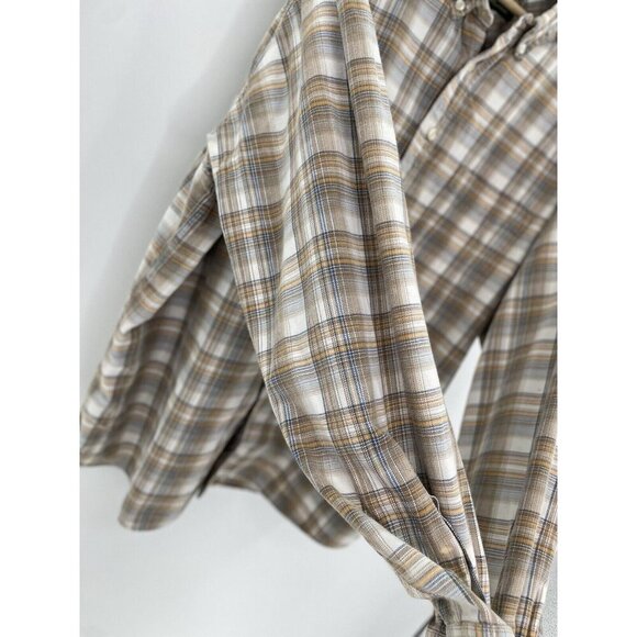 Old Navy Men’s Plaid Flannel Long Sleeve 100% Cotton Button up Shirt Sz XXL Flaw - Picture 11 of 13